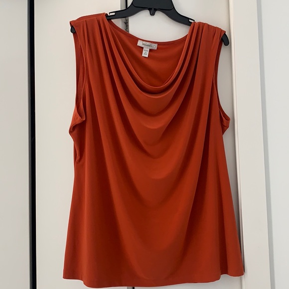 Dress Barn Tops - Burnt orange cowl neck tank top dress barn 2X